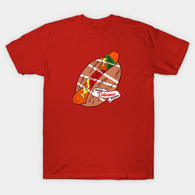 DELICIOUS HOT DOG T-Shirt by snowhoho